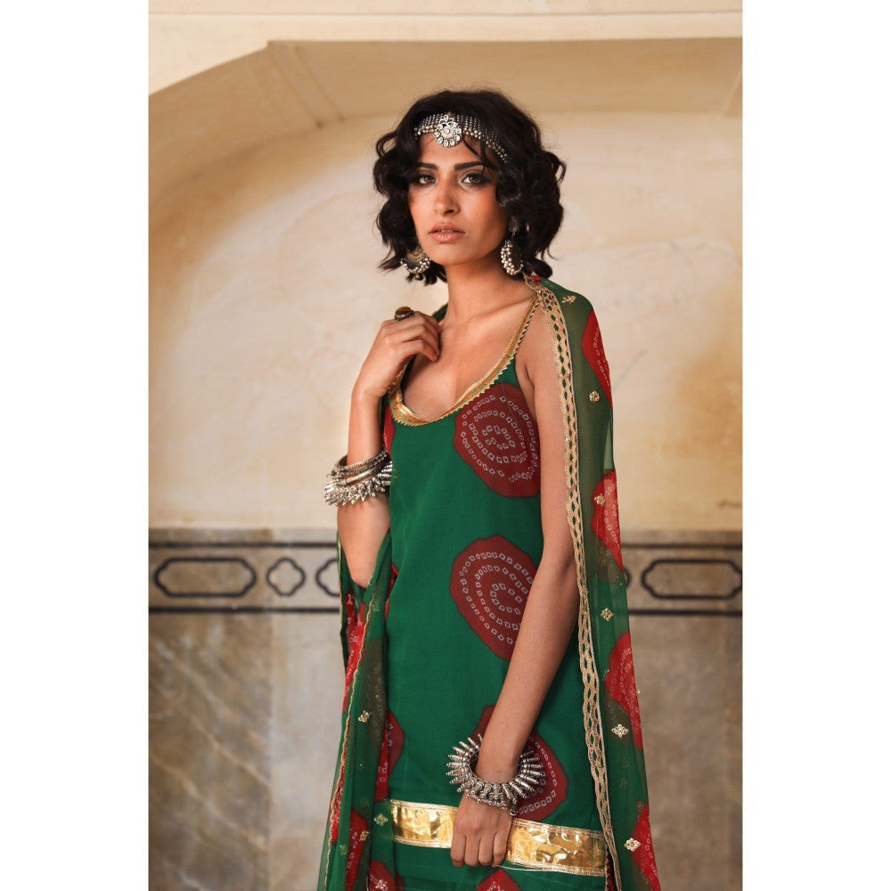 Gulabo Jaipur Shinaz Green Sharara (Set of 3)