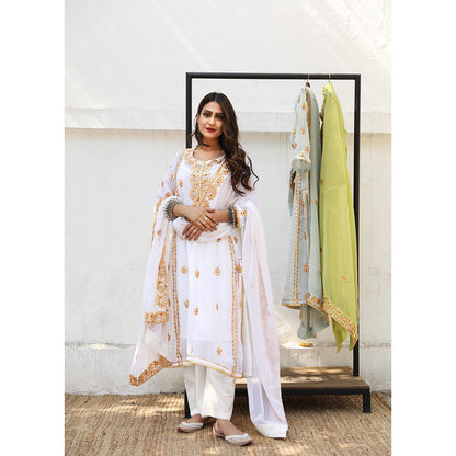 Gulabo Jaipur Nura White Straight (Set of 4)
