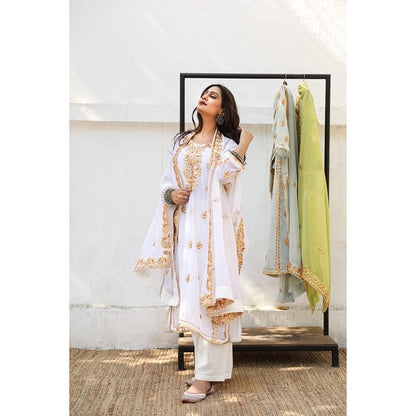 Gulabo Jaipur Nura White Straight (Set of 4)