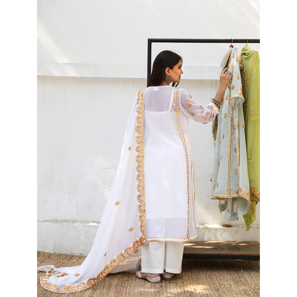 Gulabo Jaipur Nura White Straight (Set of 4)