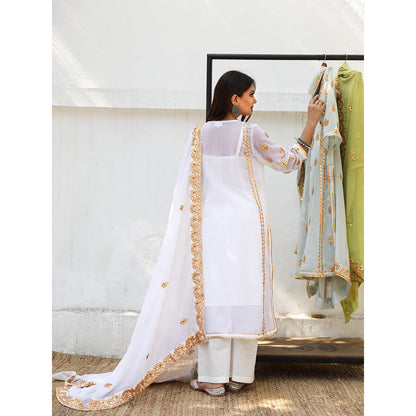 Gulabo Jaipur Nura White Straight (Set of 4)