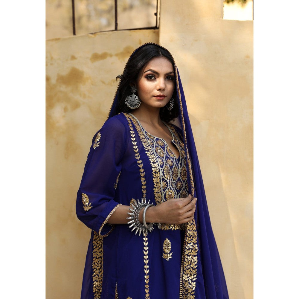 Gulabo Jaipur Shiza Blue Straight (Set of 4)