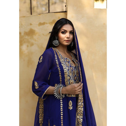 Gulabo Jaipur Shiza Blue Straight (Set of 4)