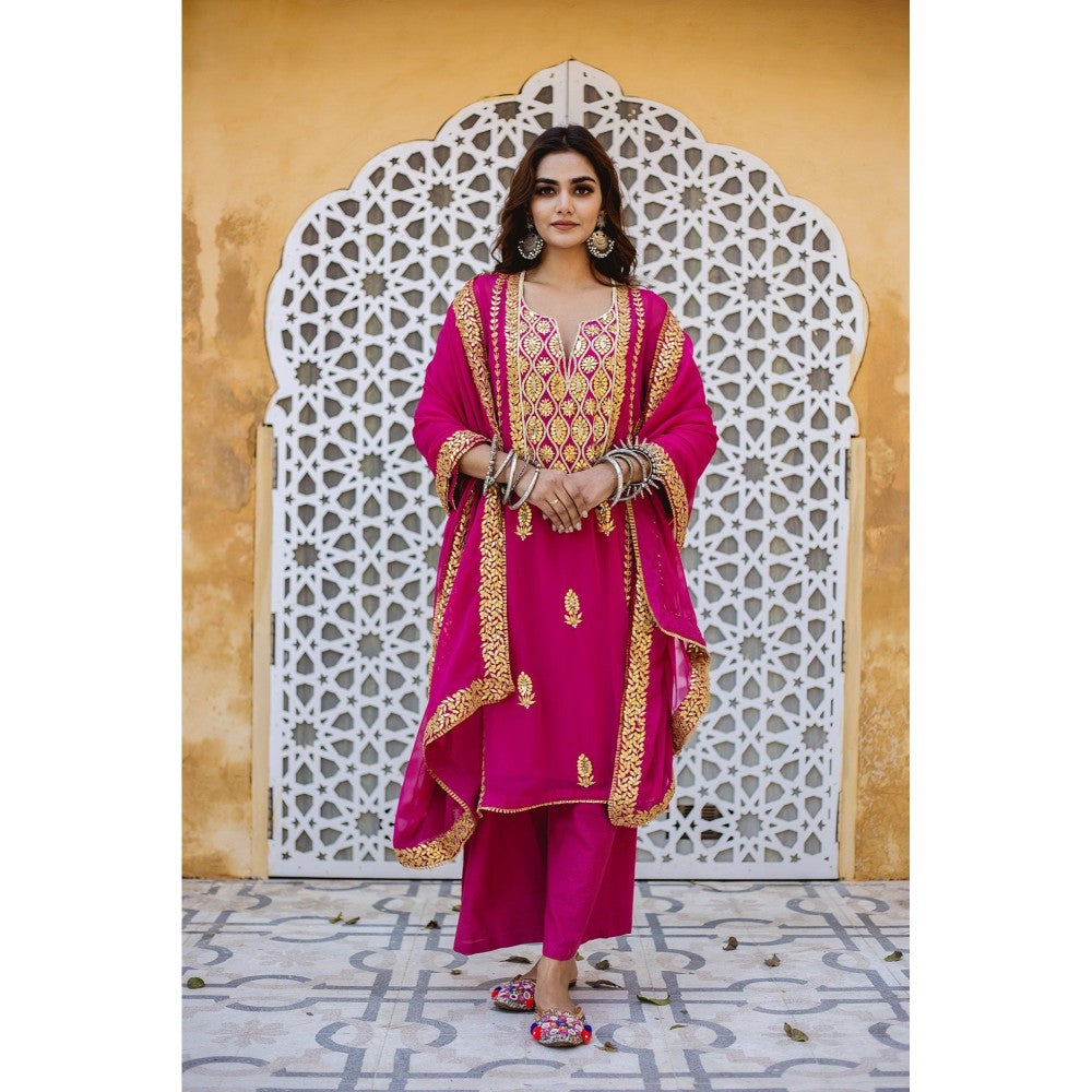 Gulabo Jaipur Shiza Pink Straight (Set of 4)