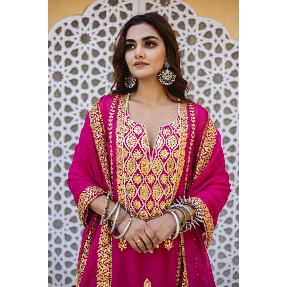 Gulabo Jaipur Shiza Pink Straight (Set of 4)