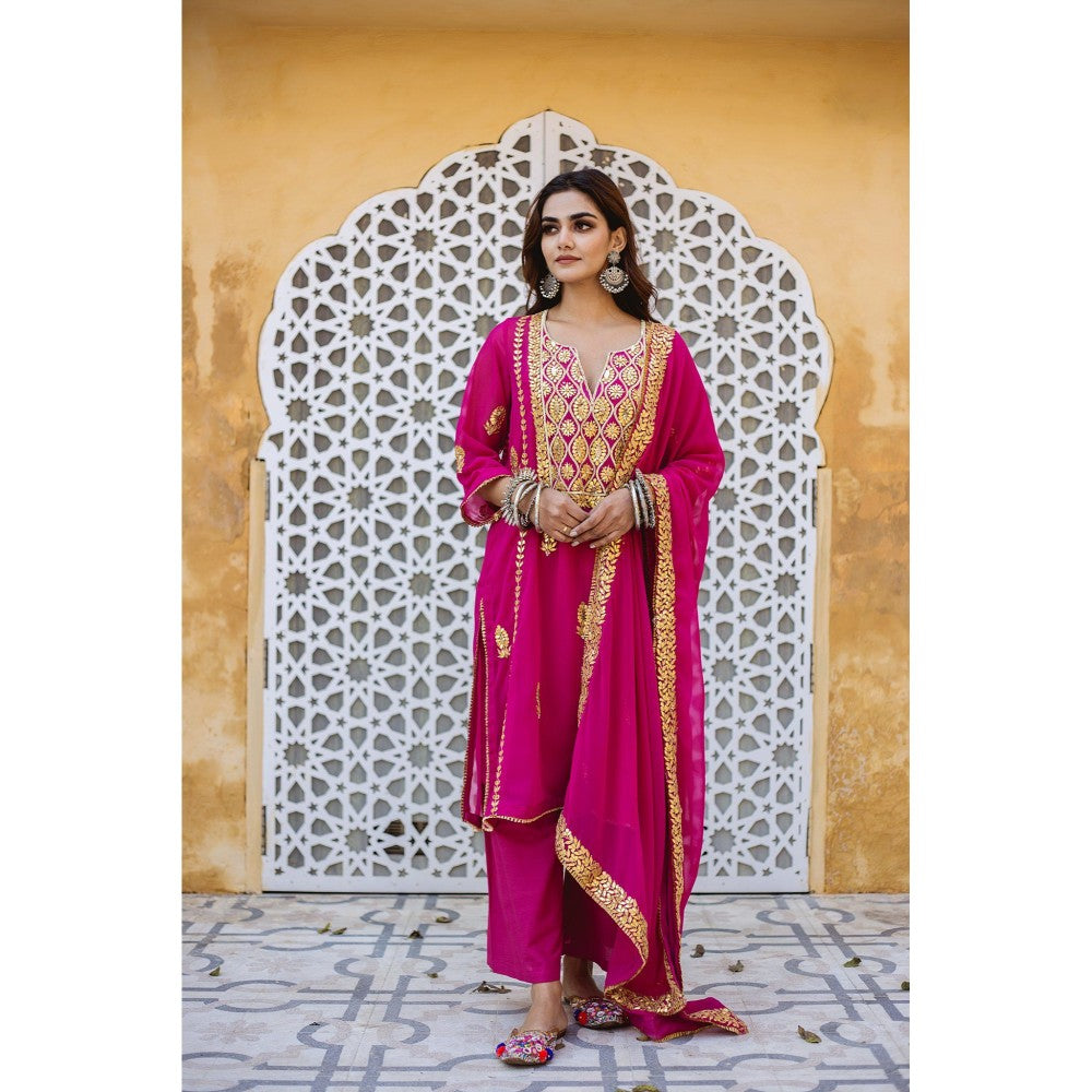 Gulabo Jaipur Shiza Pink Straight (Set of 4)