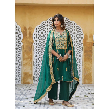 Gulabo Jaipur Shiza Green Straight (Set of 4)