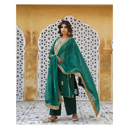 Gulabo Jaipur Shiza Green Straight (Set of 4)