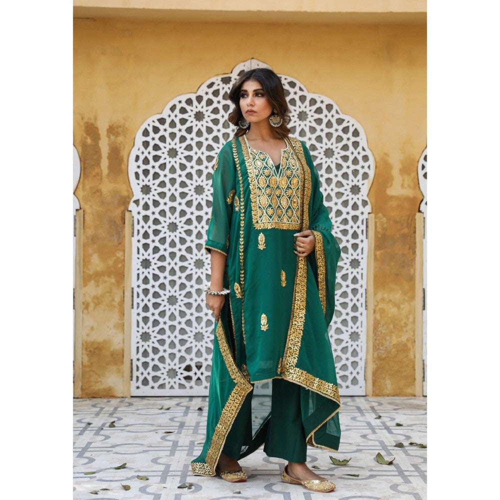 Gulabo Jaipur Shiza Green Straight (Set of 4)