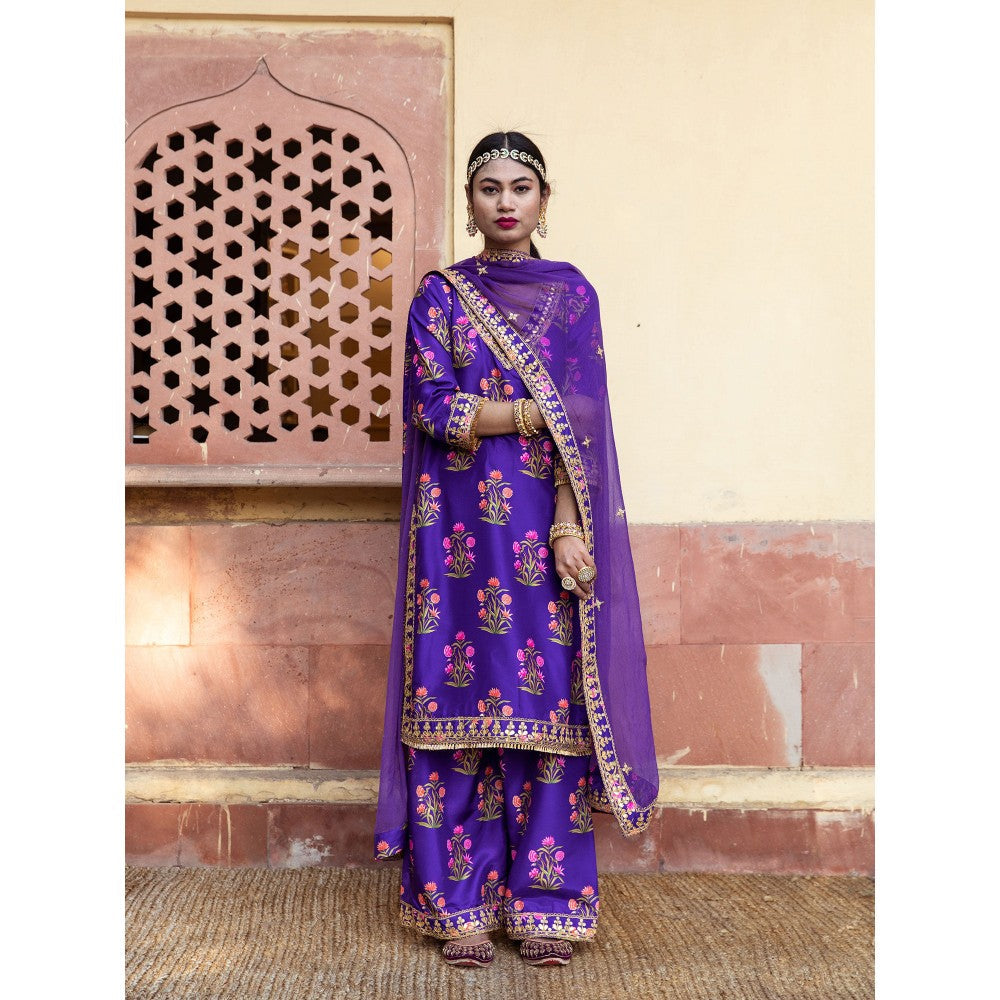 Gulabo Jaipur Mehreen Purple Straight (Set of 3)