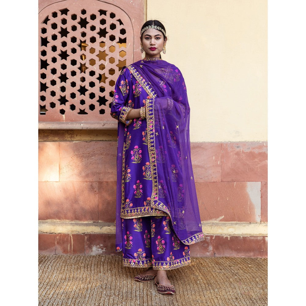 Gulabo Jaipur Mehreen Purple Straight (Set of 3)