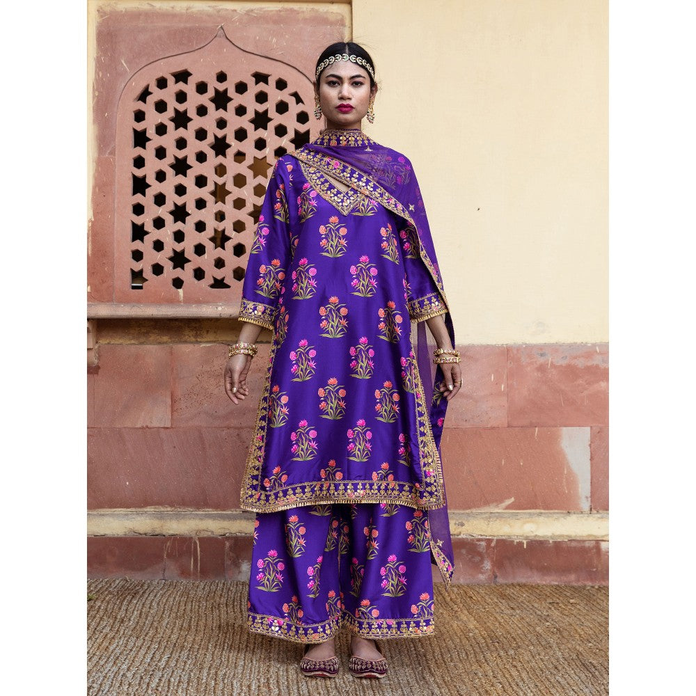 Gulabo Jaipur Mehreen Purple Straight (Set of 3)