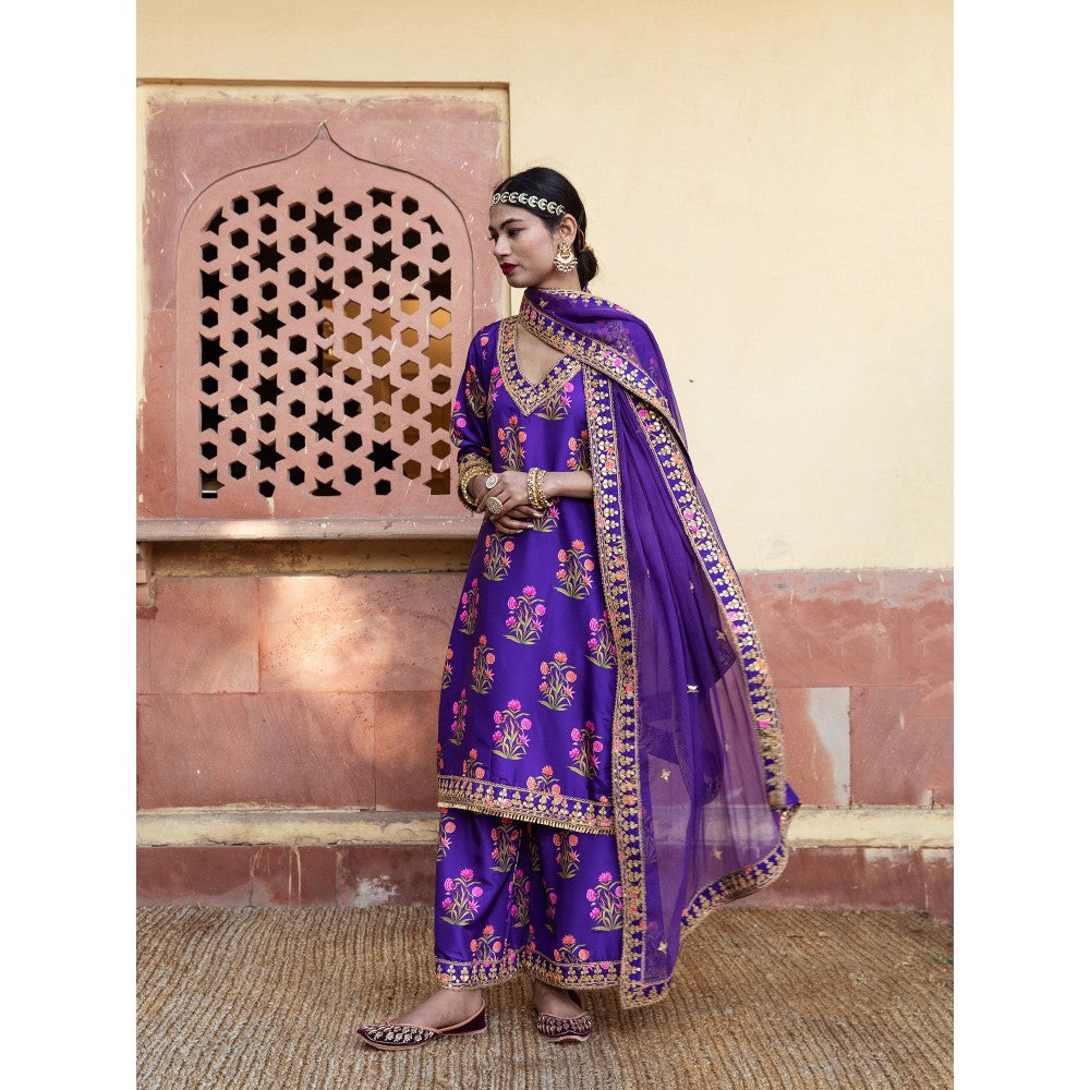 Gulabo Jaipur Mehreen Purple Straight (Set of 3)