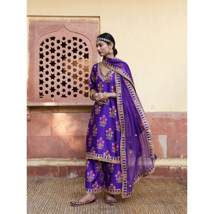 Gulabo Jaipur Mehreen Purple Straight (Set of 3)