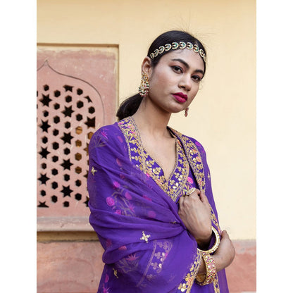 Gulabo Jaipur Mehreen Purple Straight (Set of 3)