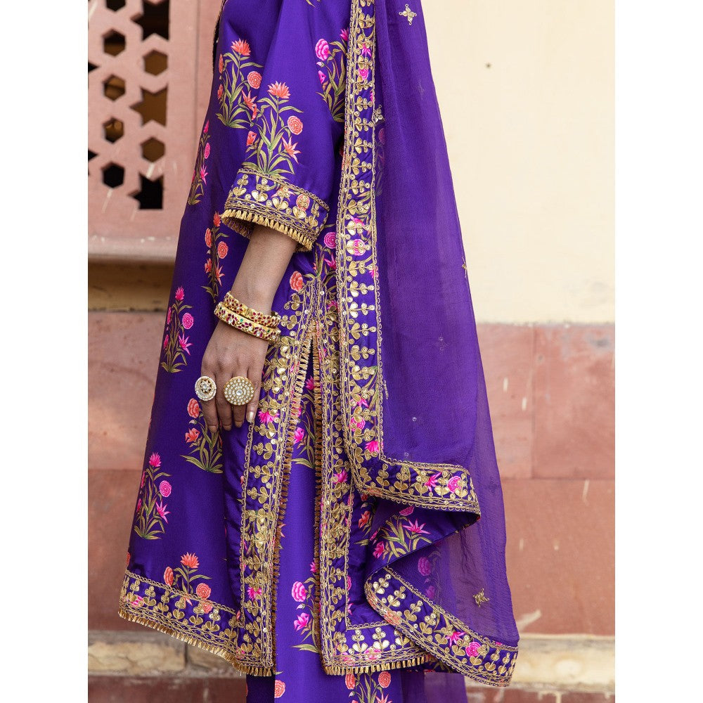 Gulabo Jaipur Mehreen Purple Straight (Set of 3)
