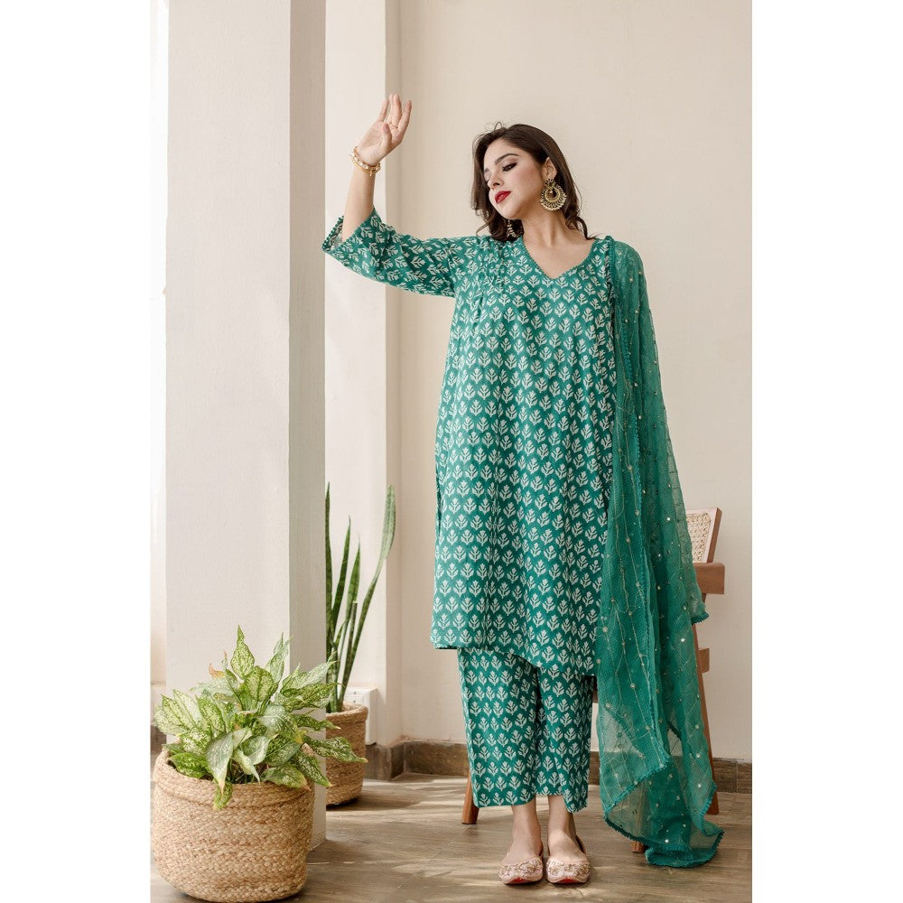 Gulabo Jaipur Anjuli Green Straight (Set of 3)