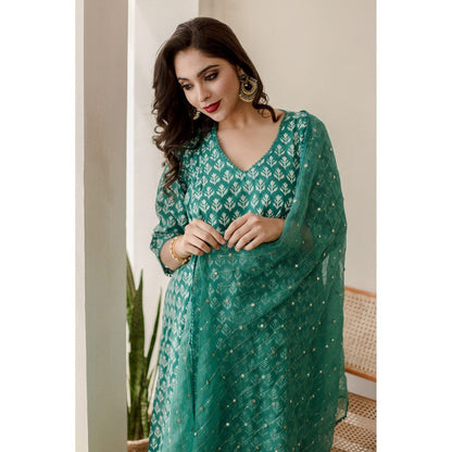 Gulabo Jaipur Anjuli Green Straight (Set of 3)
