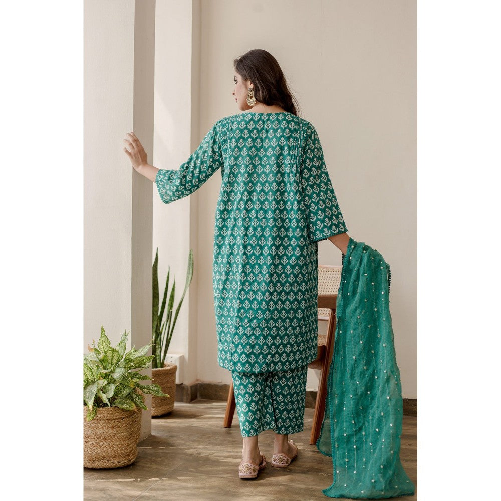 Gulabo Jaipur Anjuli Green Straight (Set of 3)