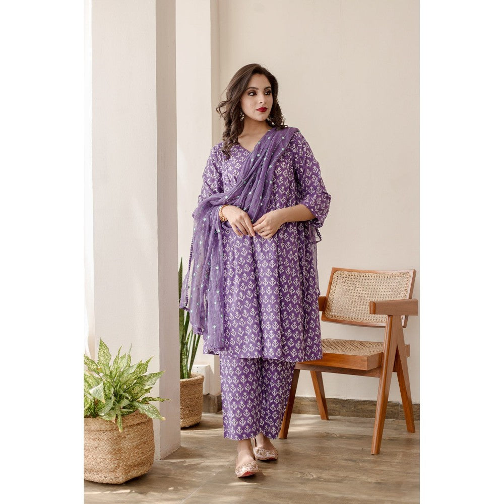 Gulabo Jaipur Anjuli Purple Straight (Set of 3)