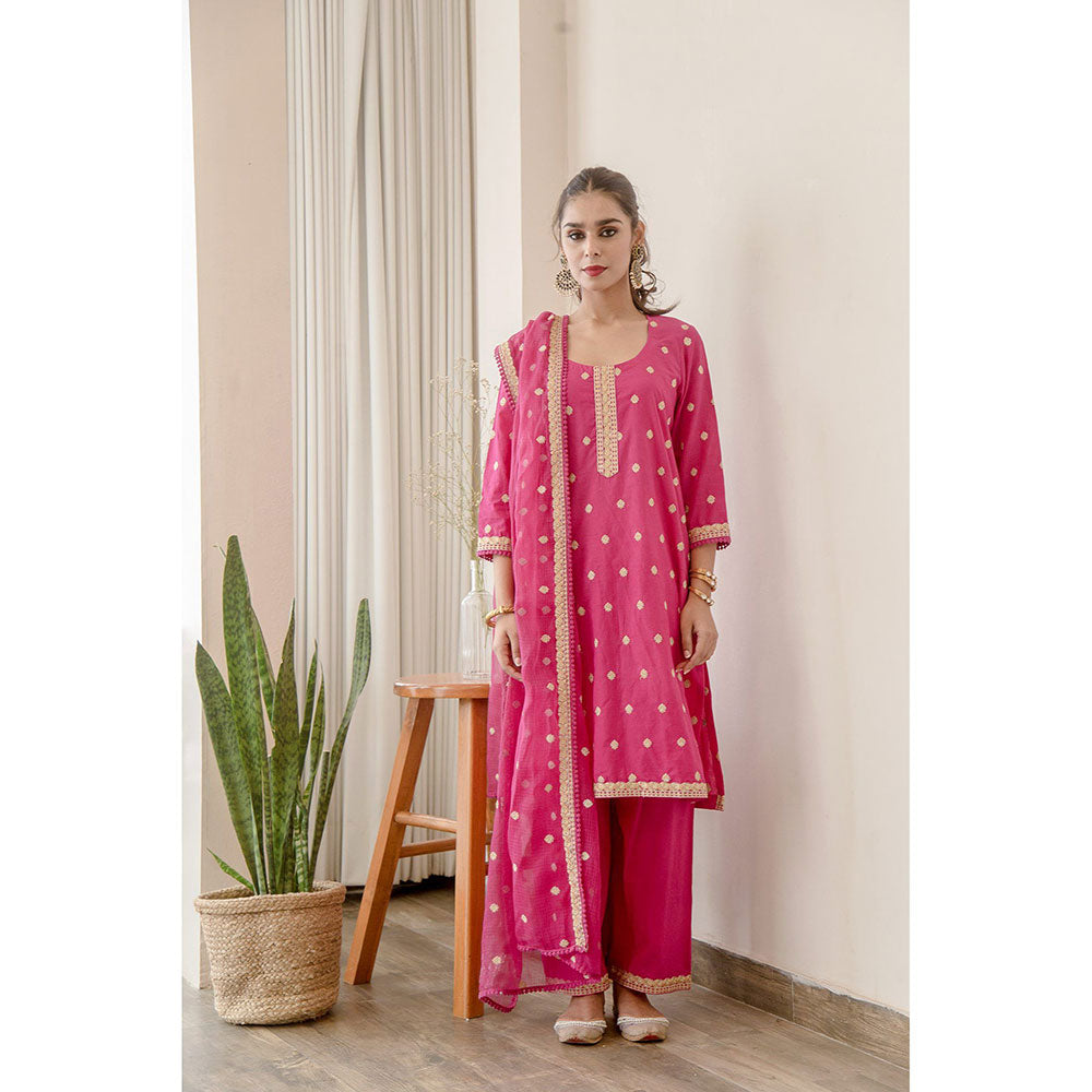 Gulabo Jaipur Madhu Pink Straight (Set of 3)