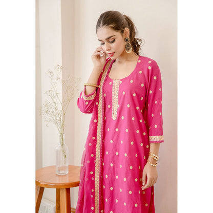Gulabo Jaipur Madhu Pink Straight (Set of 3)