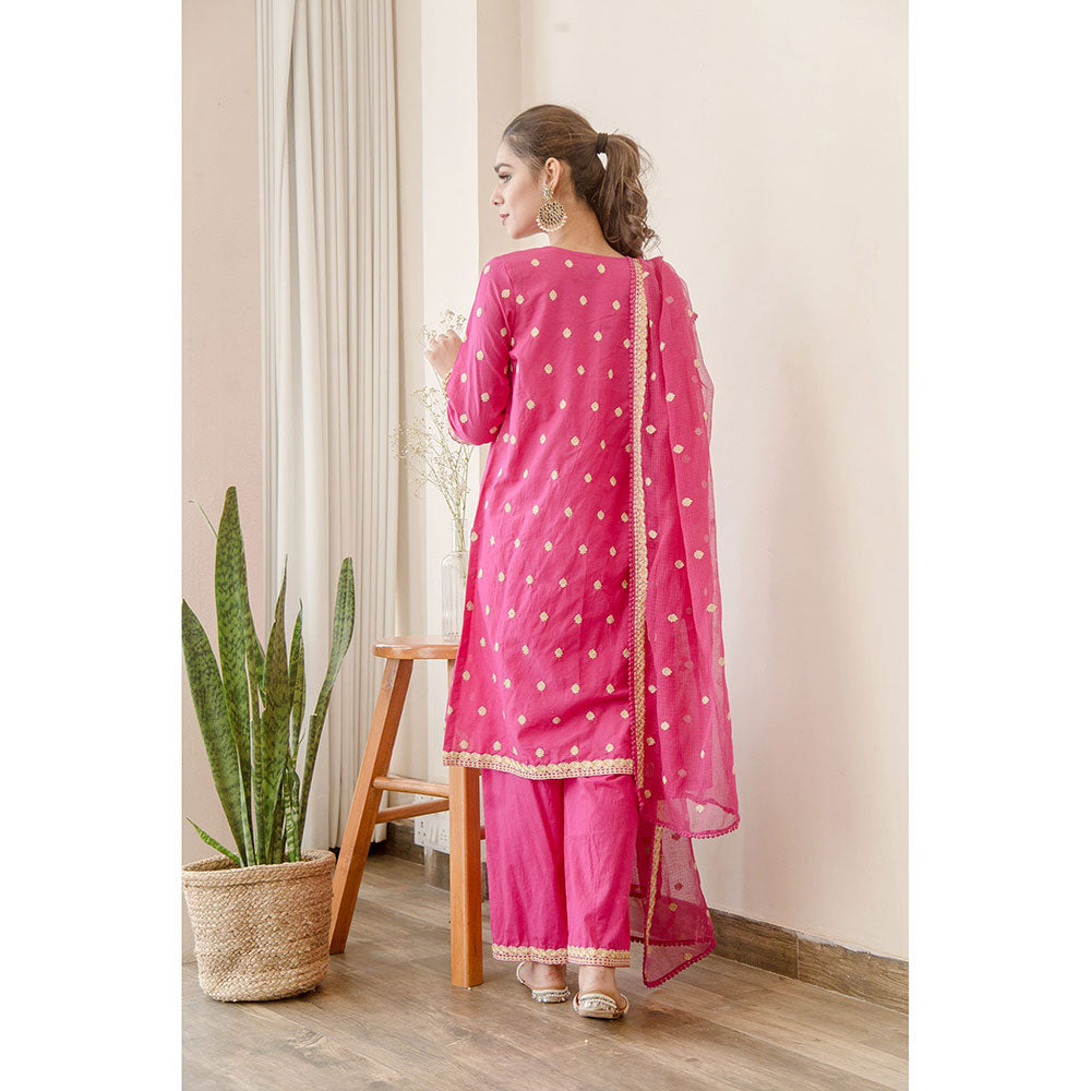 Gulabo Jaipur Madhu Pink Straight (Set of 3)