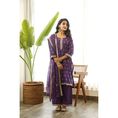 Gulabo Jaipur Madhu Purple Straight (Set of 3)
