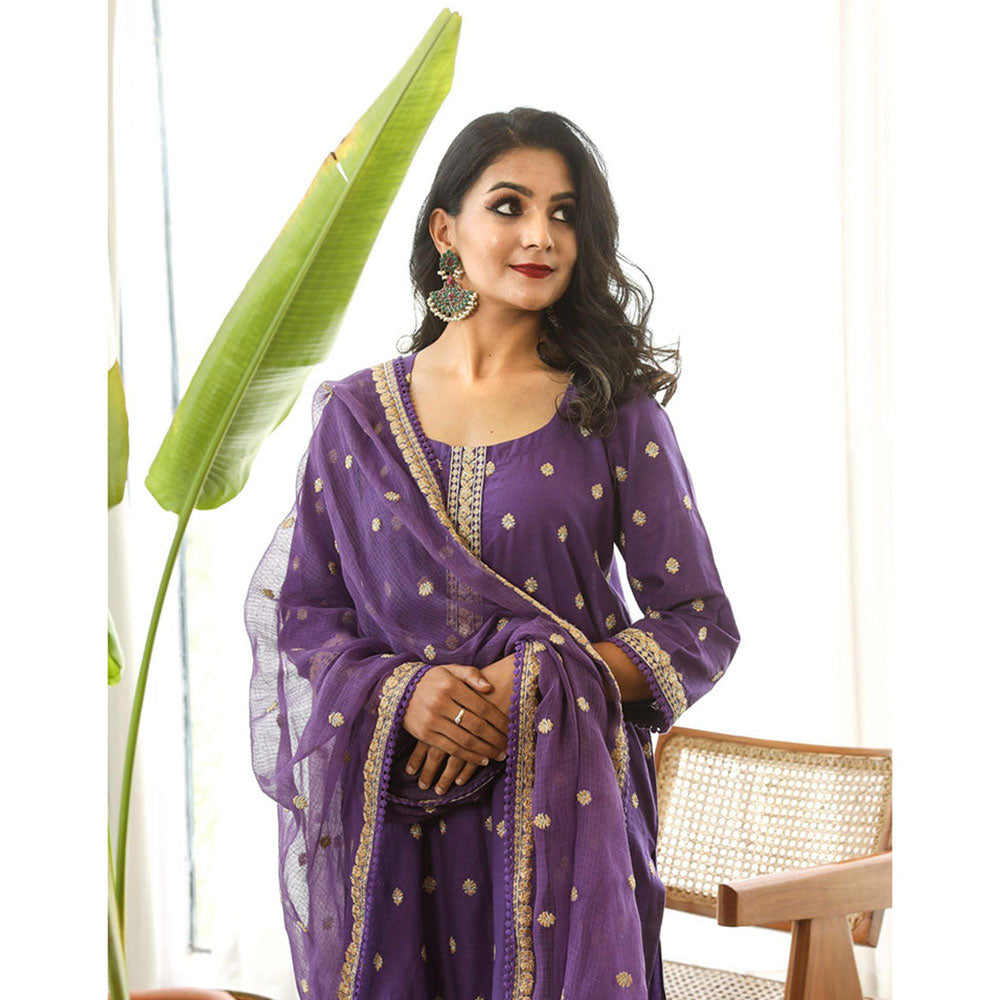 Gulabo Jaipur Madhu Purple Straight (Set of 3)