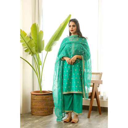Gulabo Jaipur Madhu Green Straight (Set of 3)