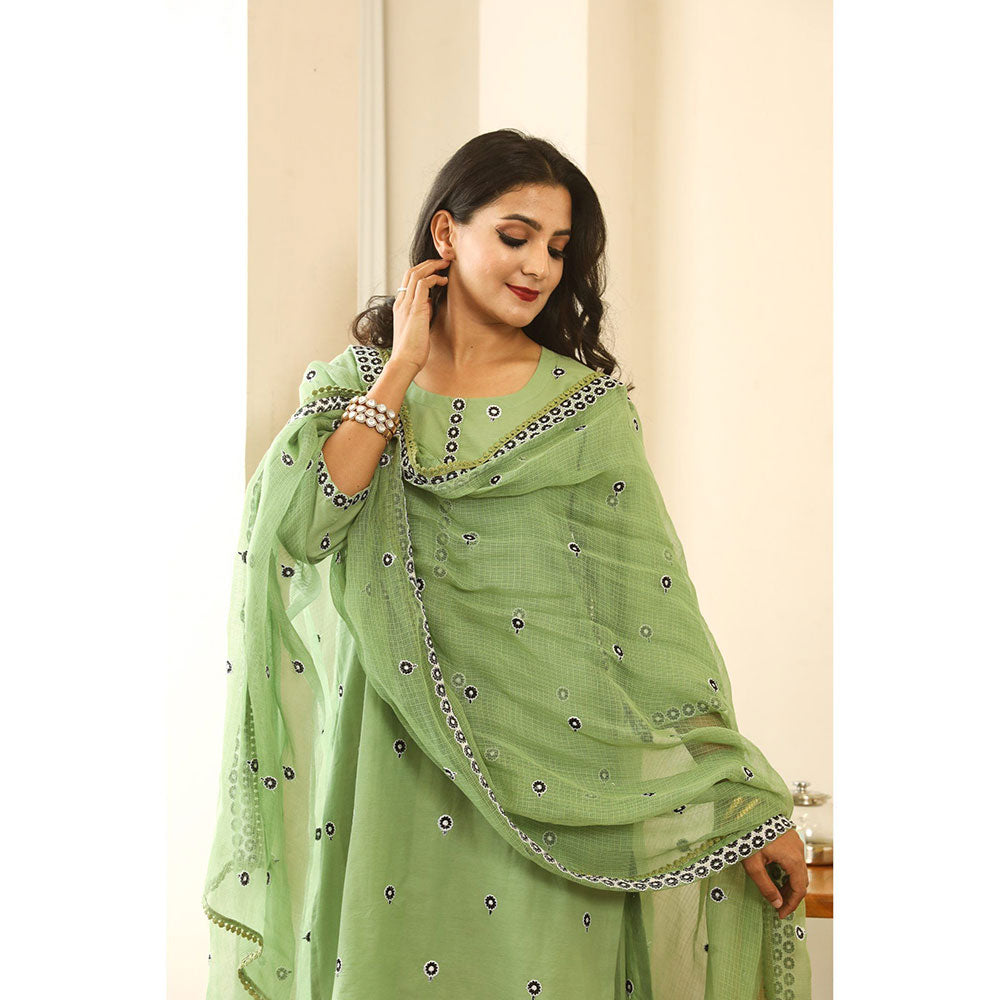 Gulabo Jaipur Panchi Green Straight (Set of 3)