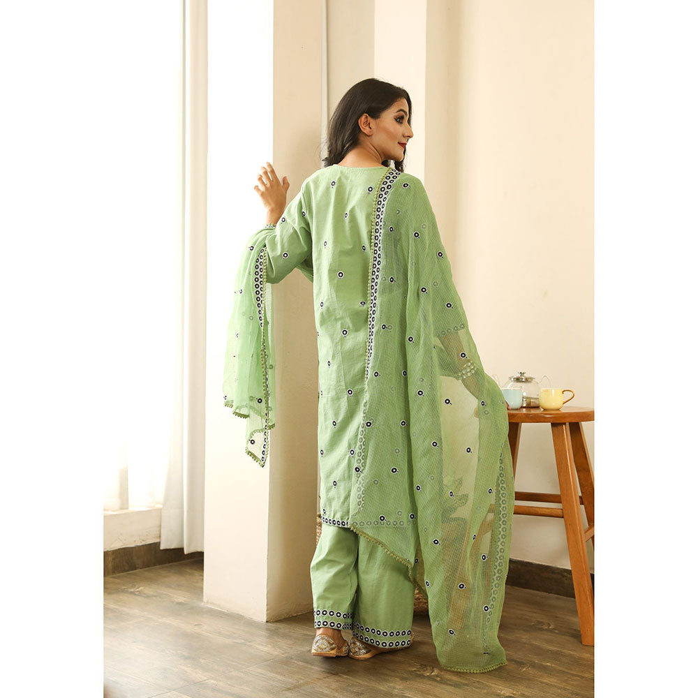 Gulabo Jaipur Panchi Green Straight (Set of 3)