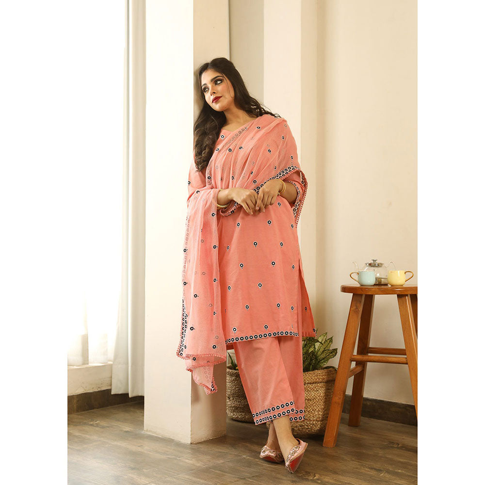Gulabo Jaipur Panchi Peach Straight (Set of 3)