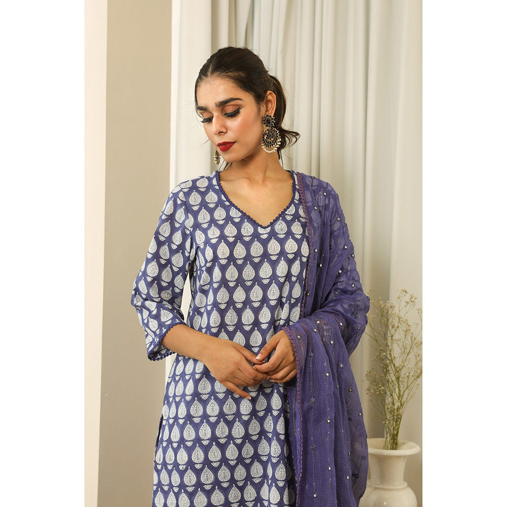 Gulabo Jaipur Anita Blue Straight (Set of 3)