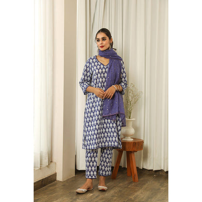 Gulabo Jaipur Anita Blue Straight (Set of 3)