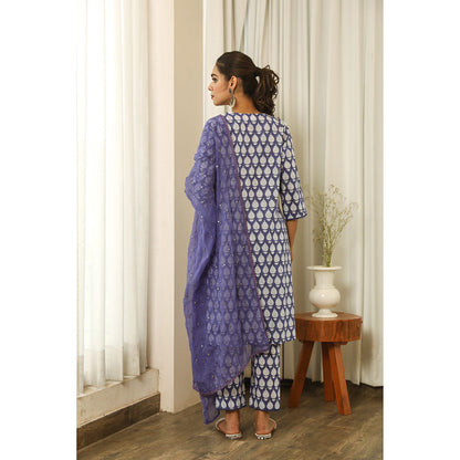 Gulabo Jaipur Anita Blue Straight (Set of 3)
