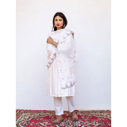 Gulabo Jaipur Barkha Pink Straight Kurta (Set of 3)