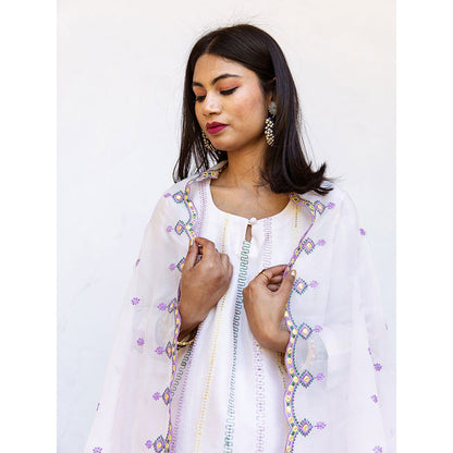 Gulabo Jaipur Barkha Pink Straight Kurta (Set of 3)