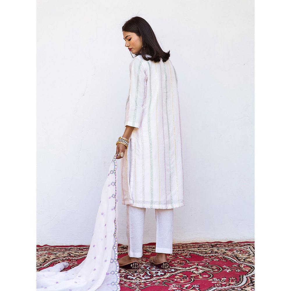 Gulabo Jaipur Barkha Pink Straight Kurta (Set of 3)