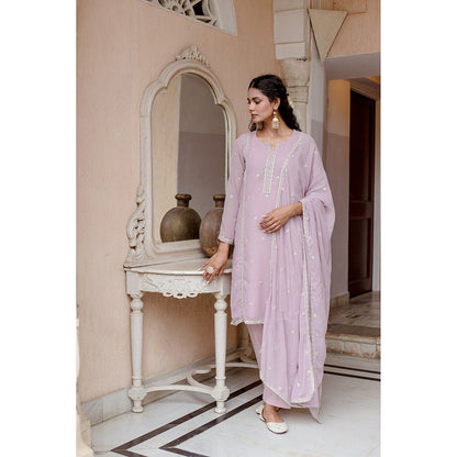 Gulabo Jaipur Jhalak Peach Straight Kurta (Set of 3)