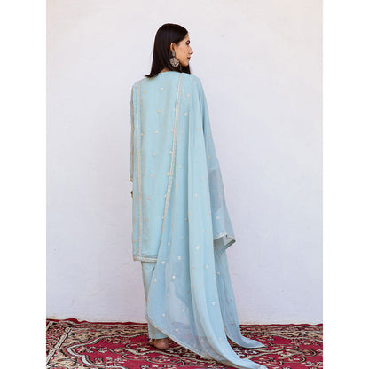 Gulabo Jaipur Jhalak Sky Straight Kurta (Set of 3)