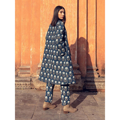 Gulabo Jaipur Kafia Indigo Co-ord (Set of 3)