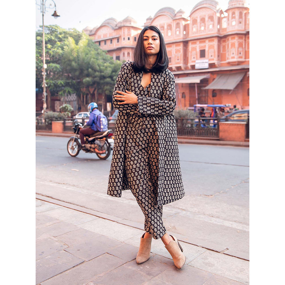 Gulabo Jaipur Kafia Black Co-ord (Set of 3)