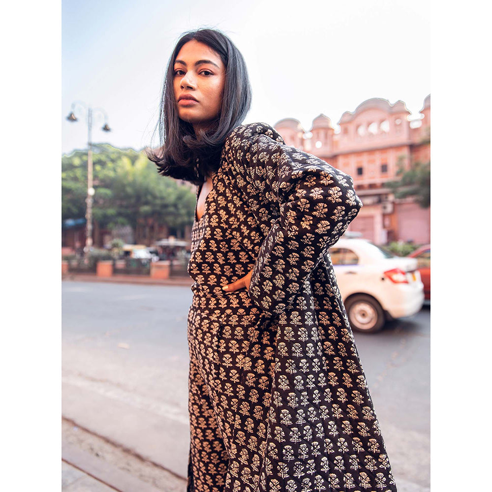 Gulabo Jaipur Kafia Black Co-ord (Set of 3)