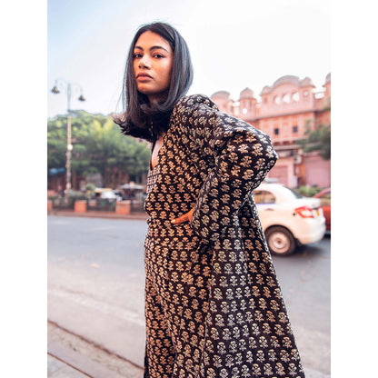 Gulabo Jaipur Kafia Black Co-ord (Set of 3)