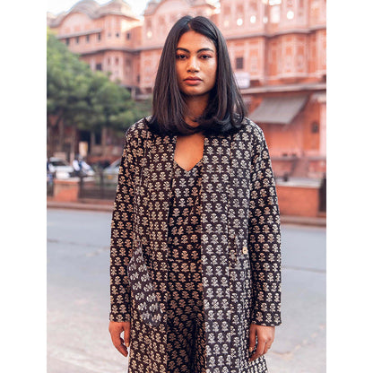Gulabo Jaipur Kafia Black Co-ord (Set of 3)