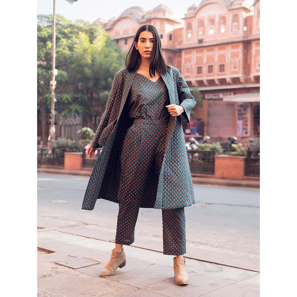 Gulabo Jaipur Kafia Emerald Co-ord (Set of 3)