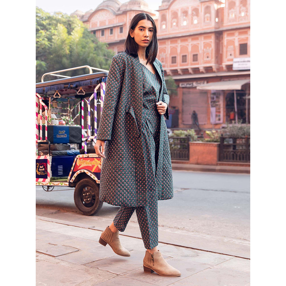 Gulabo Jaipur Kafia Emerald Co-ord (Set of 3)