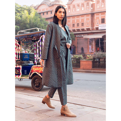 Gulabo Jaipur Kafia Emerald Co-ord (Set of 3)