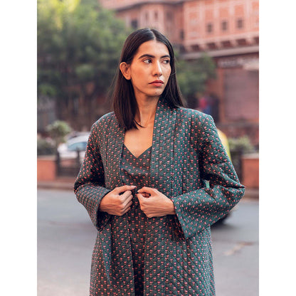 Gulabo Jaipur Kafia Emerald Co-ord (Set of 3)